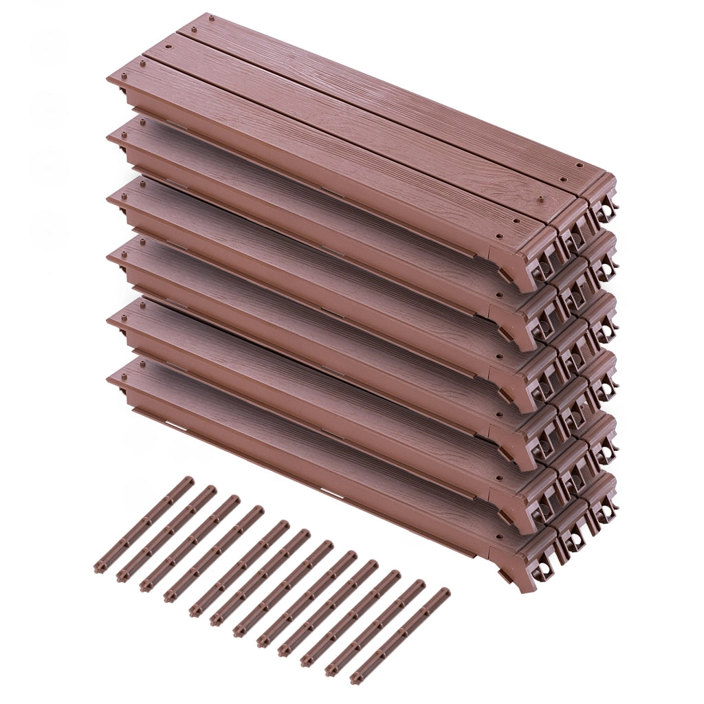 Aiuola rialzata per ortaggi KADAX, fioriera da giardino marrone 150x75 cm