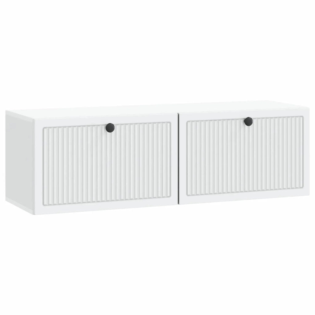 Mobile Porta TV da Muro-Credenza per TV sospesa Bianco 98 x 31 x 30 cm 605062
