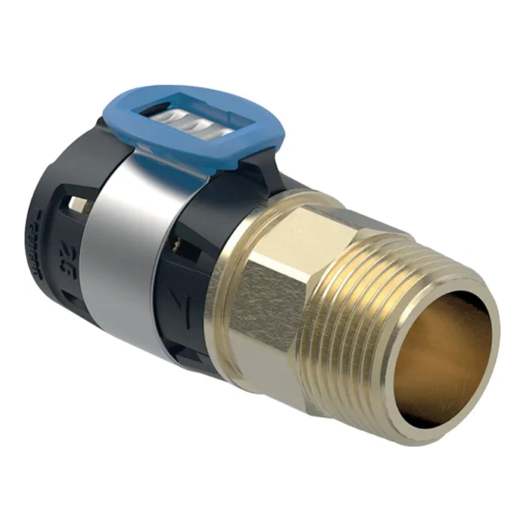 ADATTATORE FLOWFIT CON FILETTO MASCHIO PER MULTISTRATO A PRESSARE - 11/2  Ø50MM - ATTACCO MASCHIO  - GBR