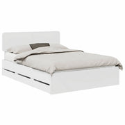 Letto matrimoniale | Letto per adulti | Struttura del letto Bianco 160 x 200 cm Legno ingegnerizzato