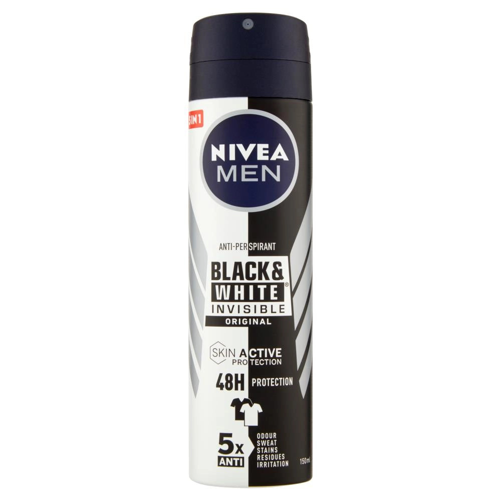 NIVEA SET 6 CONFEZIONI DEODORANTE SPRAY 150 ML BLACK & WHITE