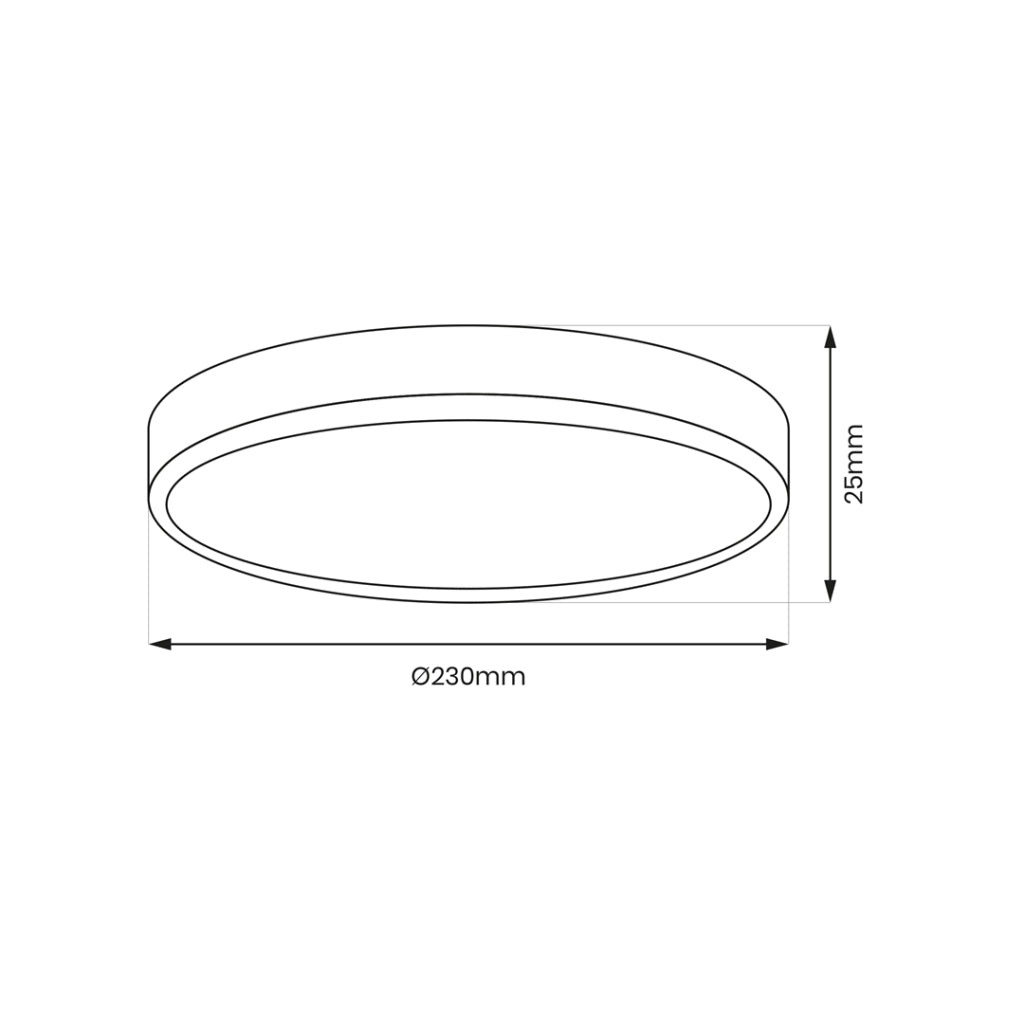 Plafoniera LED Milagro MAQ 18W 3CCT nera 23cm IP40