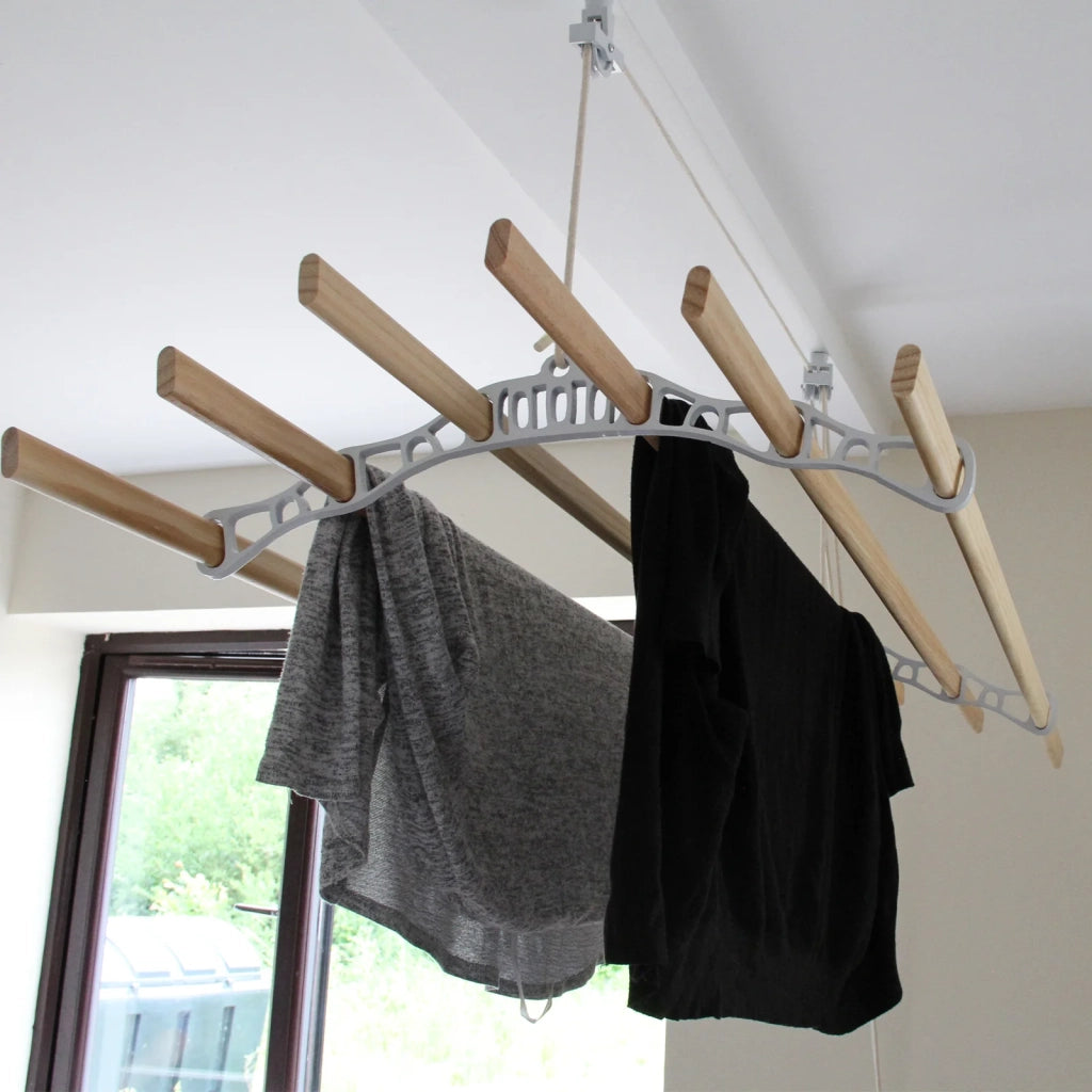 Stendibiancheria da Soffitto Stendi Panni Soffitto Lavanderia Bucato 2.4m