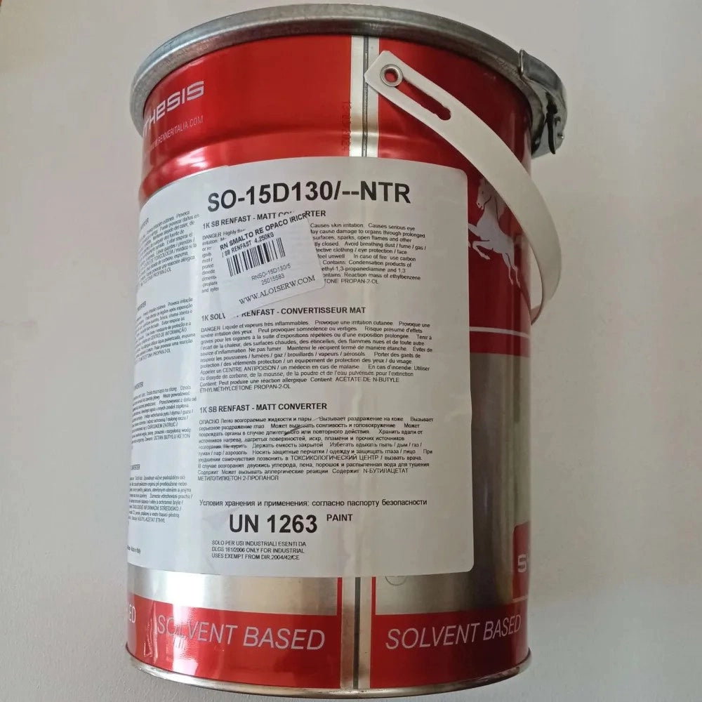 Renner renfast 5kg smalto opaco - tutti i ral 3000 - base nitro a rapida essiccazione, colore  ral 3018 - rosso fragola
