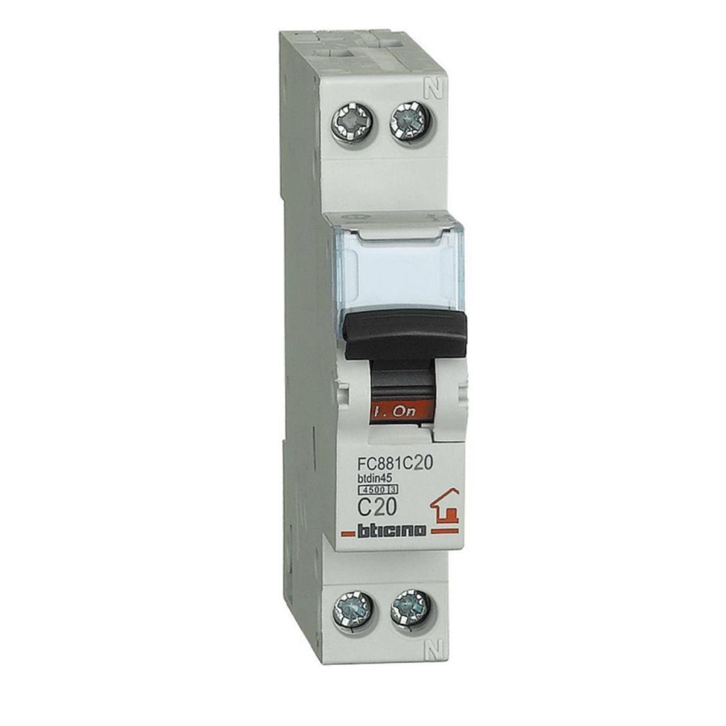 BTicino Inter. Magnetotermico 1 Din C 20A FC881C20