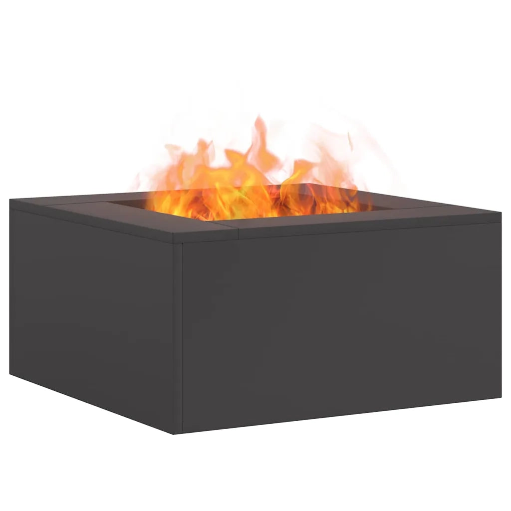 Focolare-Stufa-Camino Nero 60 x 60 x 30 cm Acciaio 624337