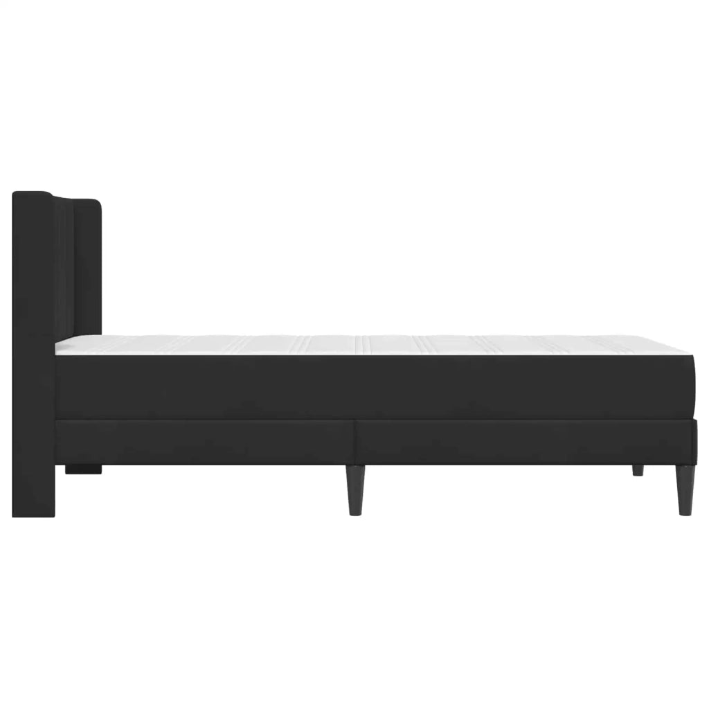 Struttura letto con materasso-Giroletto Nero 90 x 200 cm Velluto 942913