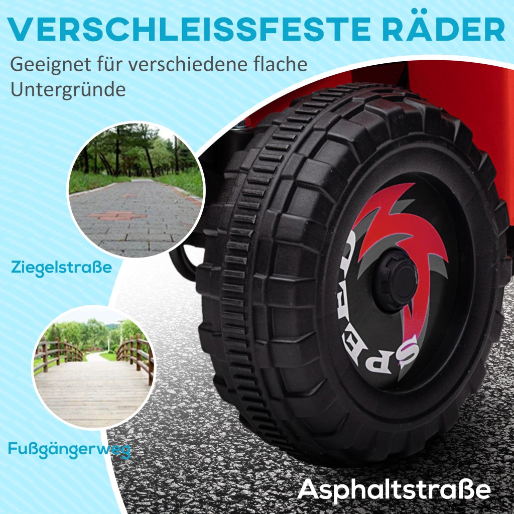 Quad elettrico per bambini con rimorchio ¨C Minimal ¨C rosso, 25 kg, 2,5 km/h