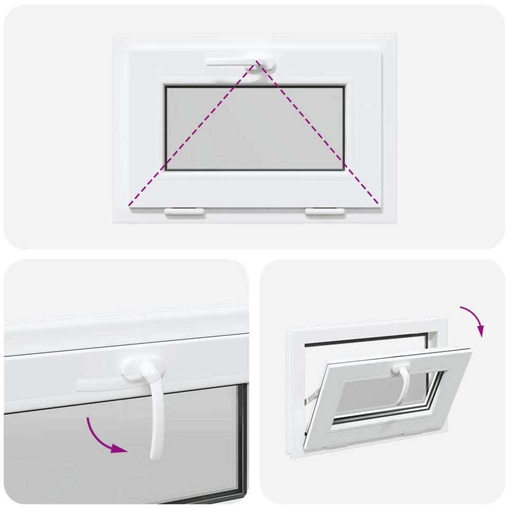 Finestra per Soffitta RISOR 60 x 40 cm PVC e Vetro Bianco 42047221