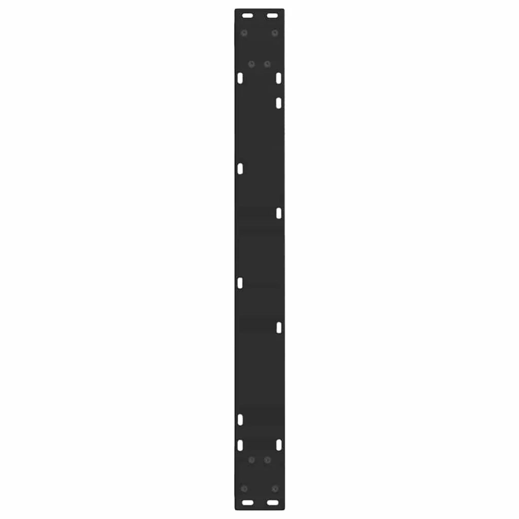 Set di 3 gambe regolabili per tavolo da pranzo a forma di V 80 x 73 cm design moderno acciaio nero 02_0056950