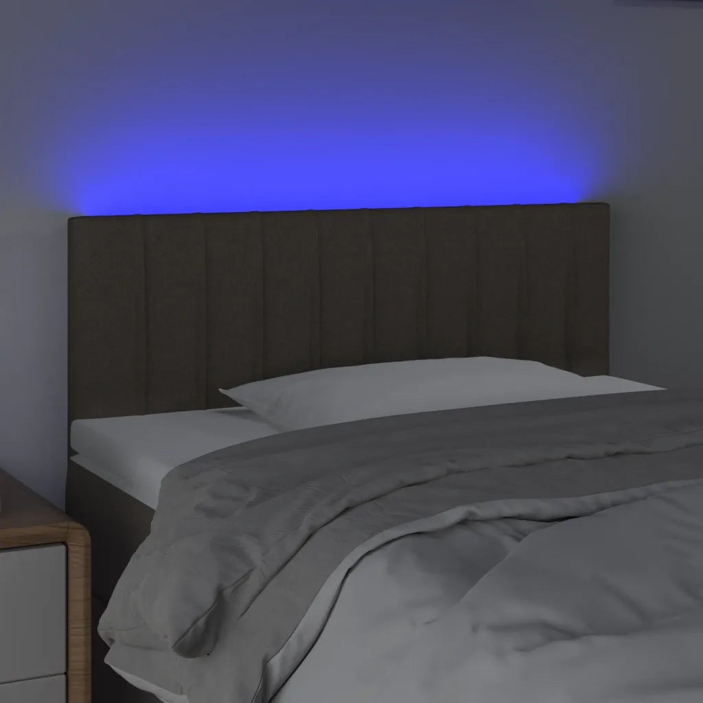 Testiera | Testata a LED Tortora 90x5x78/88 cm in Tessuto
