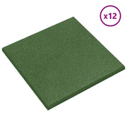 Piastrelle per Protezione dalle Cadute 12 pz Verde 50 x 50 cm CFW7388960