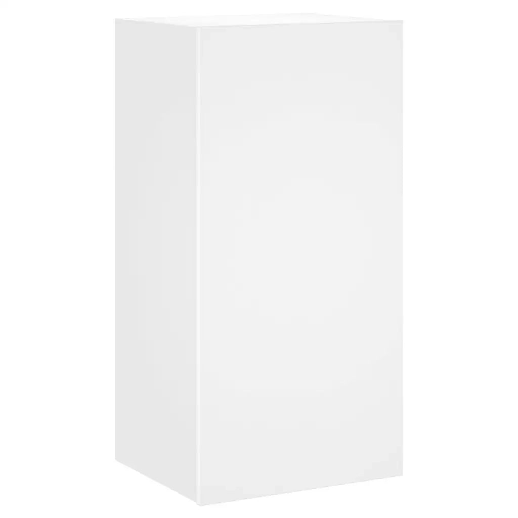 Mobile TV a Parete | Armadietto TV | Mobile Porta TV con Luci LED Bianco 40,5x35x80 cm