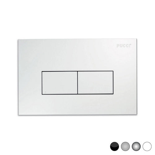 PLACCA PER CASSETTA INCASSO PUCCI ECO 2 PULSANTI LINEA MOD.2014- Cromo- PUCCI- pezzi 1