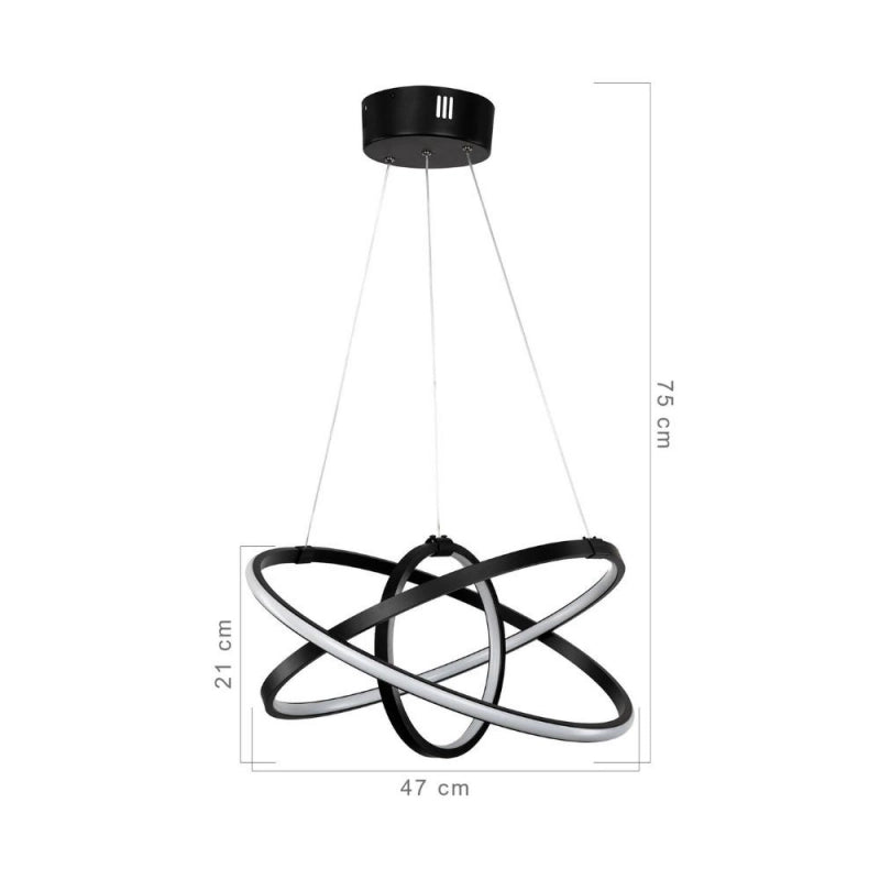 Lampada a sospensione Costana tre cerchi Led MDL4236