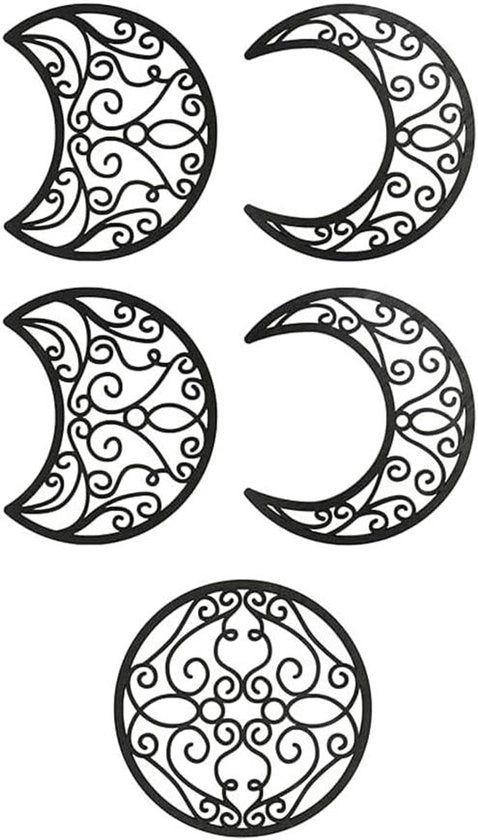 Decorazione per parete in stile scandinavo - Design scandinavo - Stile bohemien - Parete con aggancio - Decorazione per camera da letto - Decorazione per parete - Decorazione per interni - Adatto per decorazione parete - Hanno naturale 5 pezzi