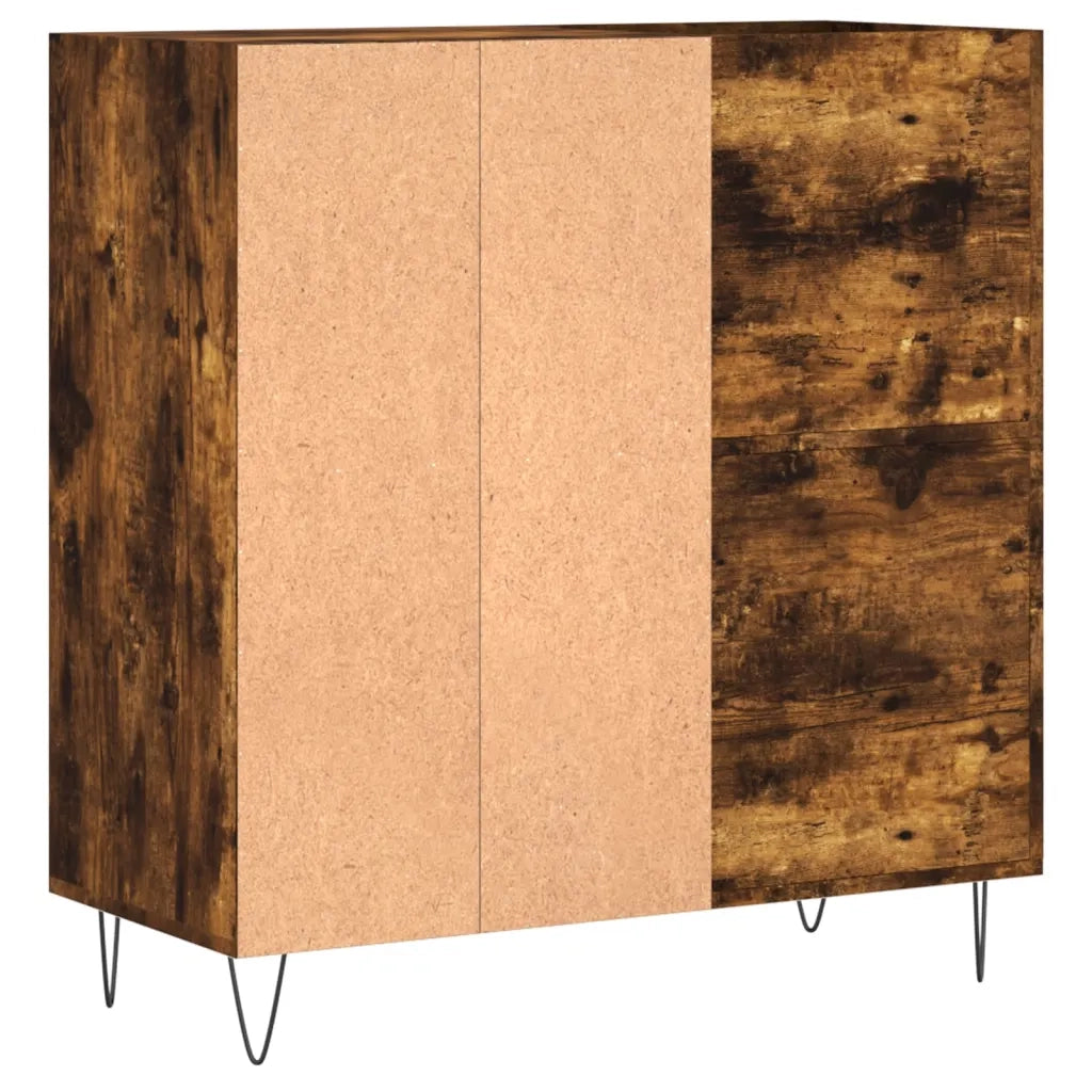 Mobile Porta Dischi Rovere Fumo 84,5x38x89 cm Legno Multistrato CFW2386486