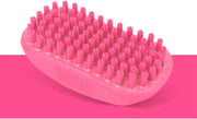Shampoo a spazzola in gomma per animali - Accessori per il bagno morbidi per cani e gatti con pelo lungo e corto (rosso)