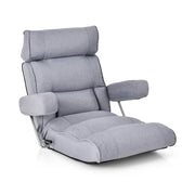 Sedia da terra pieghevole e regolabile 80 x 72 x 75 cm comfort ergonomico con braccioli pieghevoli in cotone grigio 20_0012095