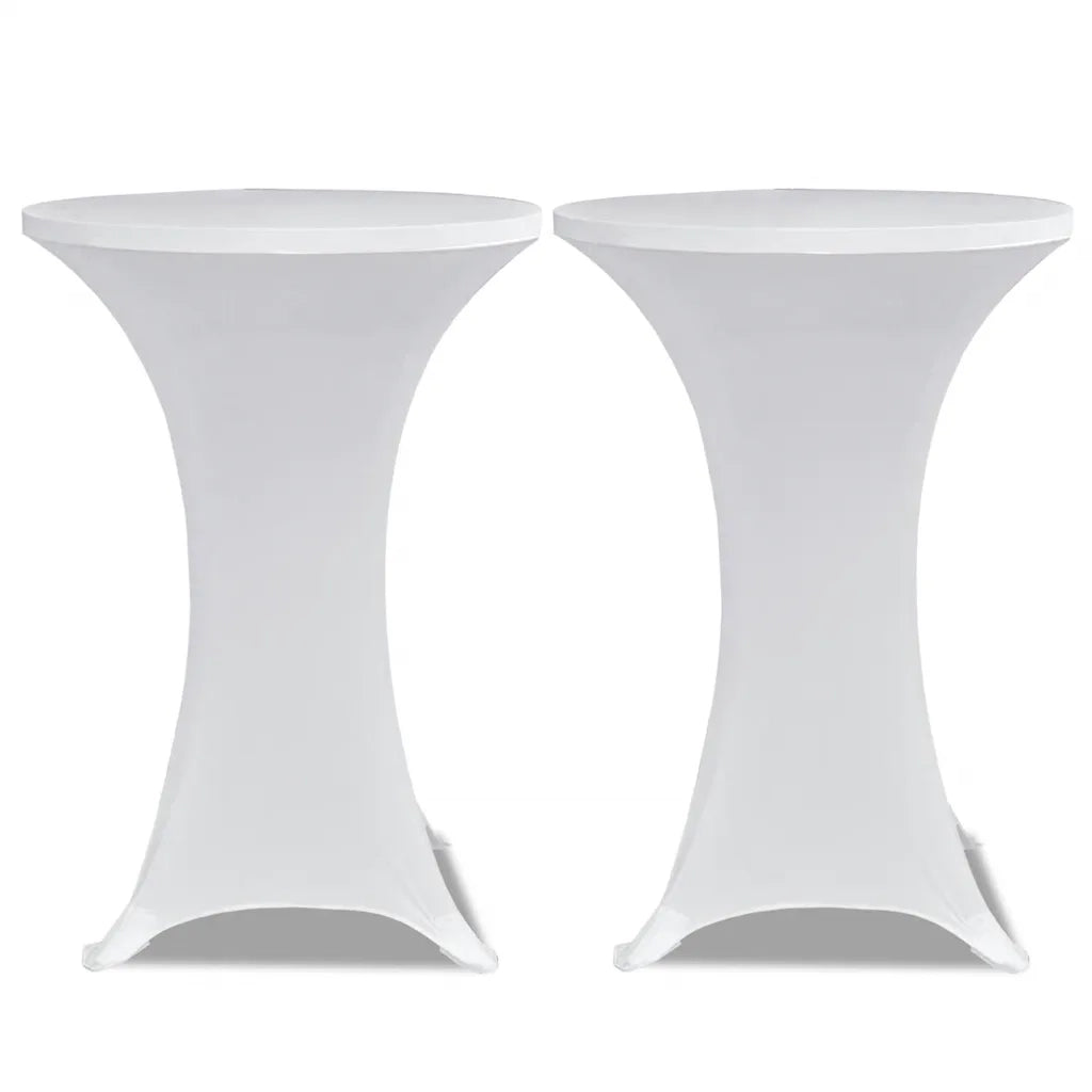 Coperture Verticali per Tavolo 4 pz Ø60 cm Bianco Elastico 279068