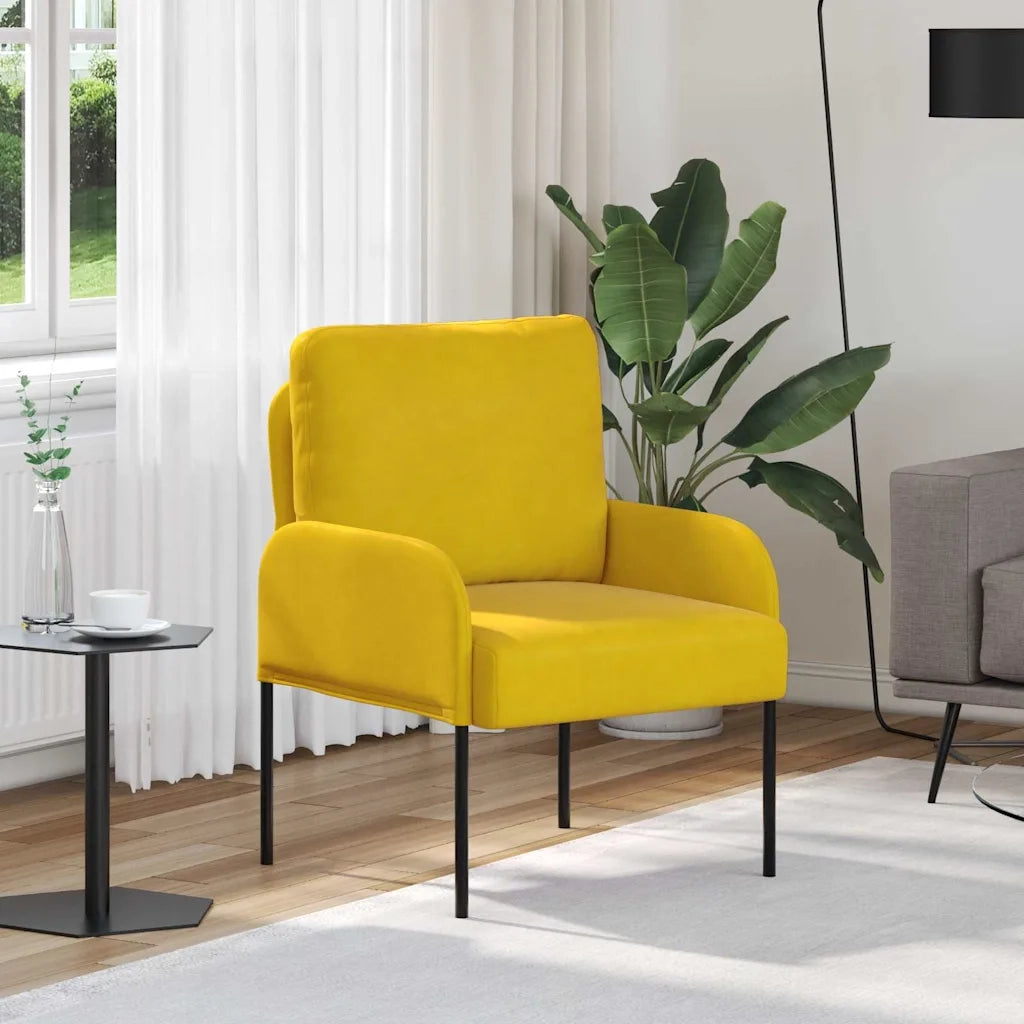 Divani con cuscino 55cm Giallo Legno compensato 42023444