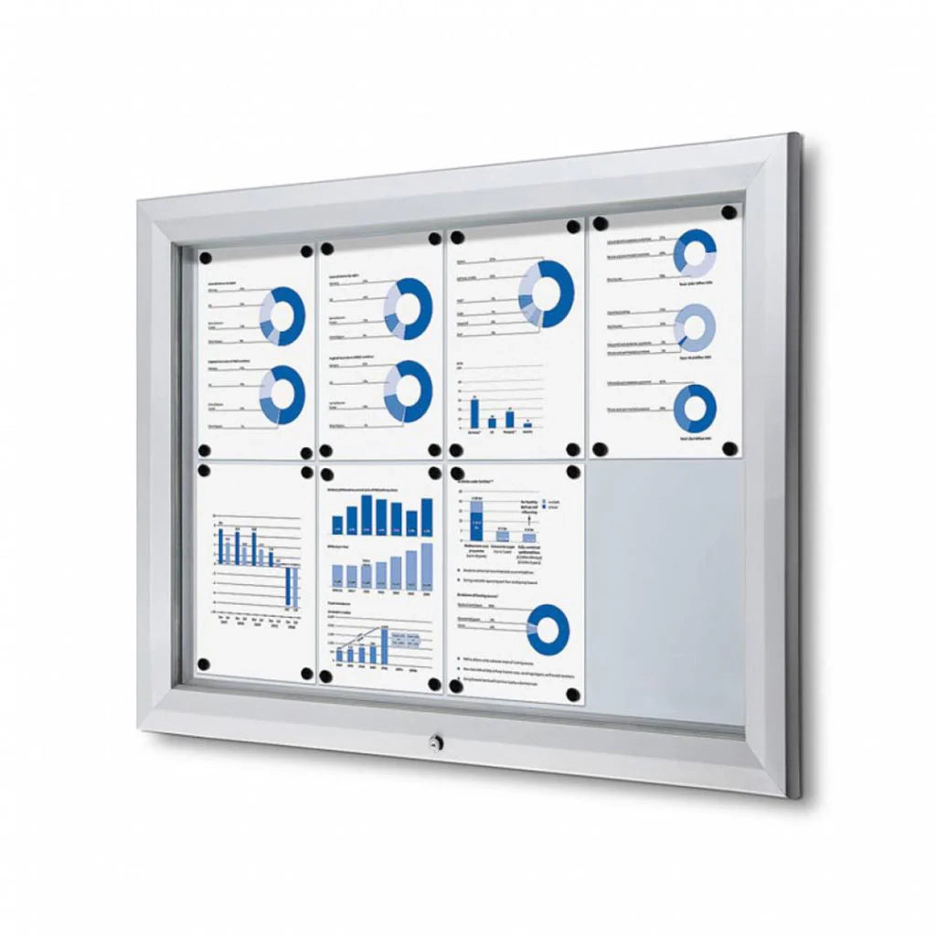 Bacheca per Esterno Certificata IP56 con serratura Grigio RAL 7016 - 21 x A4