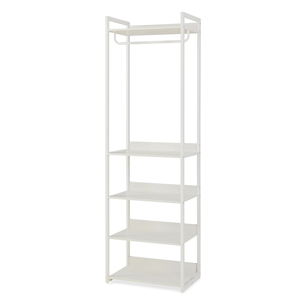 Stand Appendiabiti Jässaatka in Acciaio con 5 Ripiani 200 x 61 x 40 cm - Grigio [en.casa]