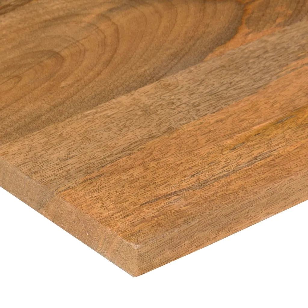Piano Tavolo | Superficie Tavolo | Piano Scrivania con Curva 110x50x2,5cm Massello Grezzo di Mango