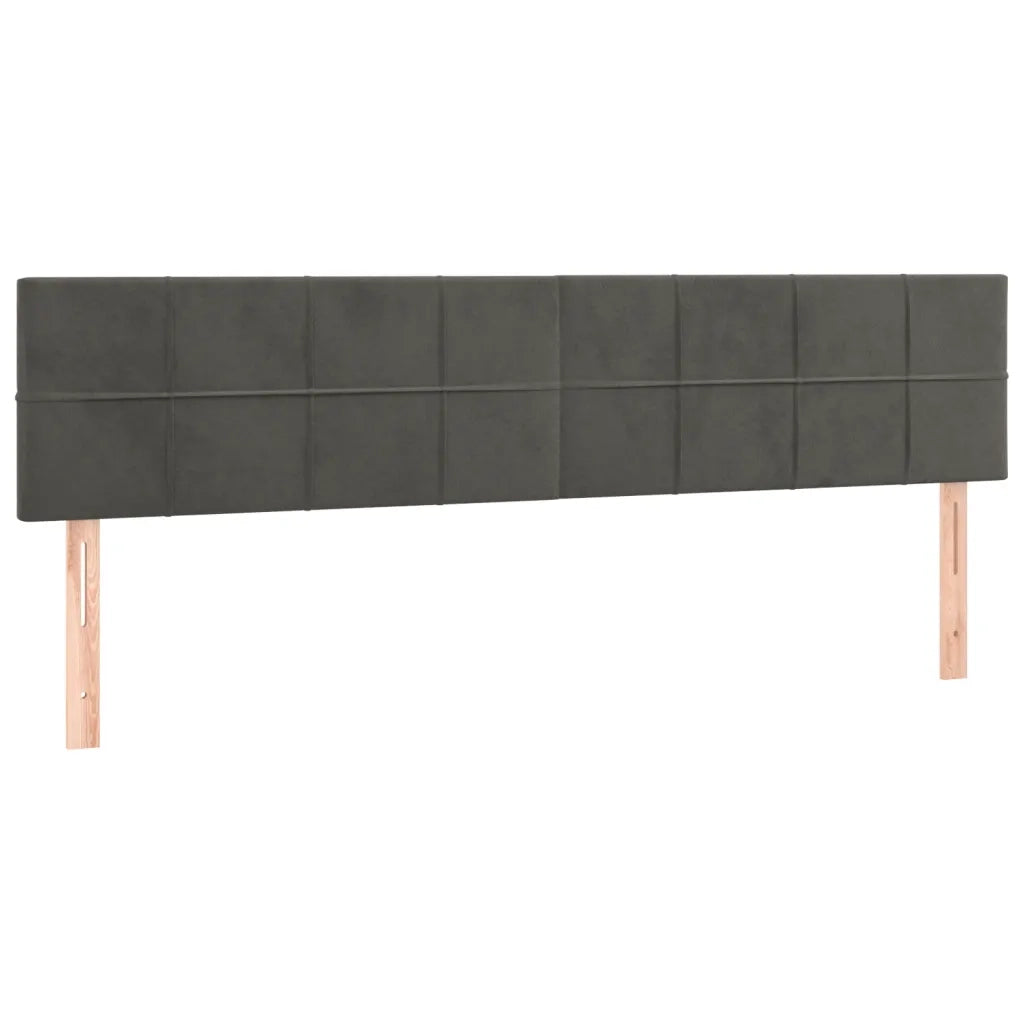 Testiera | Testata Grigio Scuro 200x5x78/88 cm in Velluto
