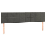 Testiera | Testata Grigio Scuro 200x5x78/88 cm in Velluto