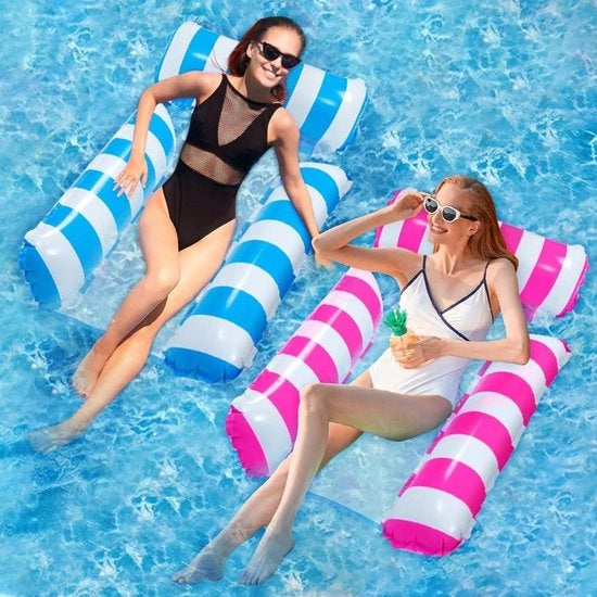 Materasso gonfiabile per acqua 4 in 1 letto gonfiabile per piscina e spiaggia articolo per il divertimento acquatico - Sedile per piscina per adulti e bambini (2 pezzi)