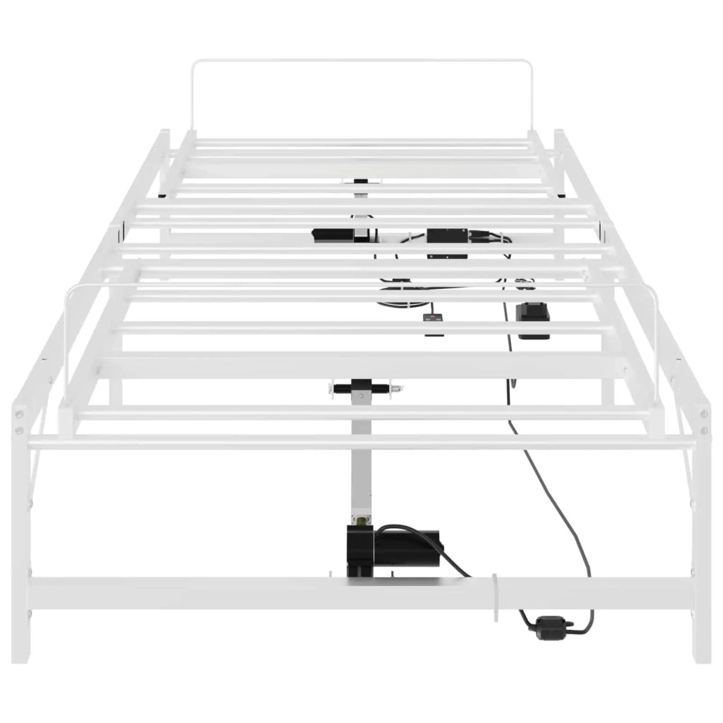 Telaio Letto Elettrico Regolabile Bianco 90 x 200 cm Acciaio 42021397
