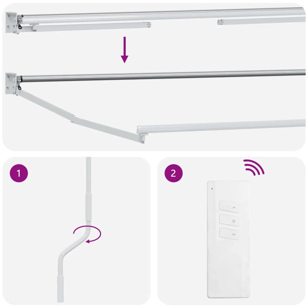Struttura della tenda elettrica retrattile Bianco 3 x 2 m 42024228
