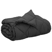 Piumone | Duvet Completo Annuale Antracite 200 x 200 cm Microfibra