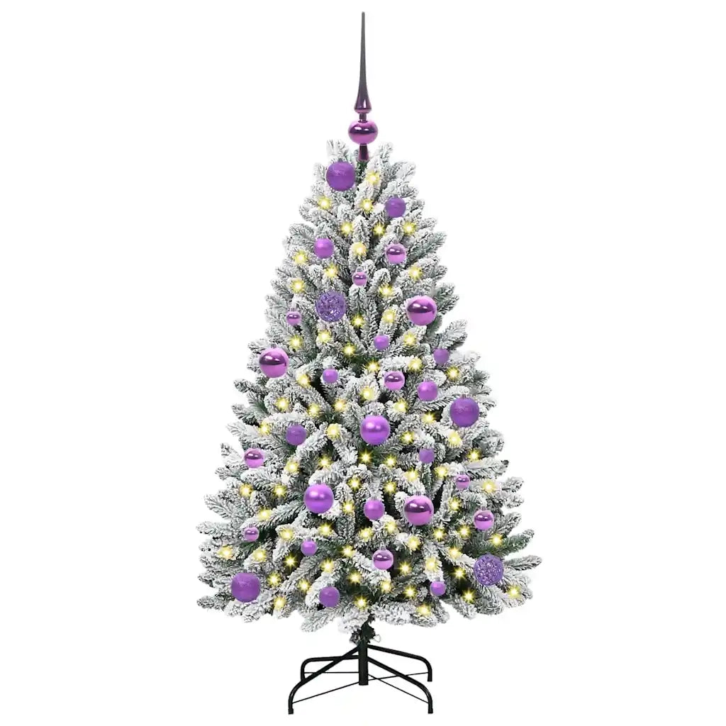 Albero di Natale artificiale con 150 LED Verde e Bianco 120 cm 3395736