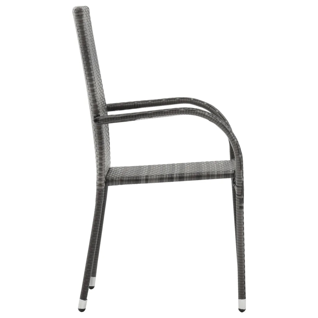 Set Mobili da Pranzo per Giardino 5 pz Grigio e Nero 3099390