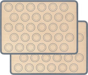 Set di 2 Tavole di Cottura in Silicone Riciclabili - Antiscivolo, Resistente al Calore e Ideali per il Microonde (42 x 29,5 cm)