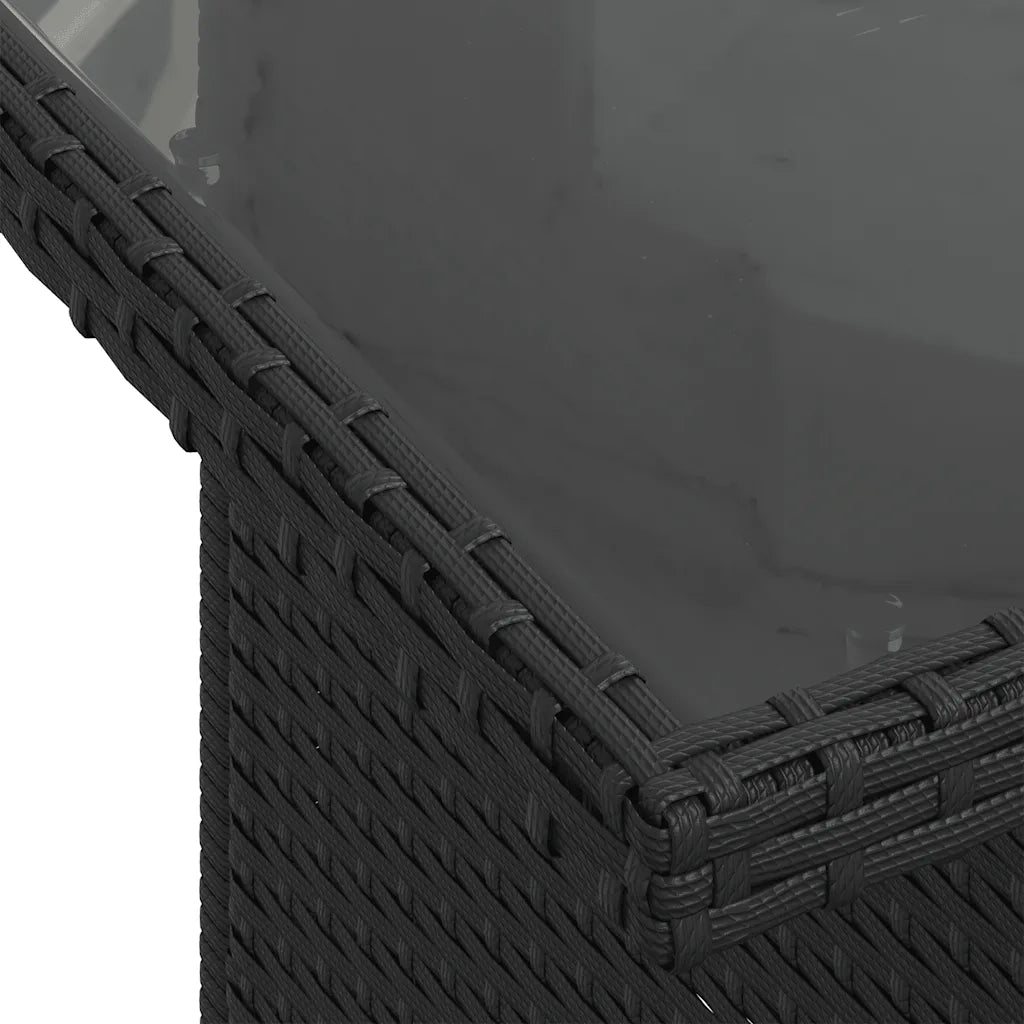Set Divani da Giardino 9 pz con Cuscini Nero in Polyrattan 3326126
