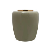 Vaso Art Deco 125 in metallo menta e oro