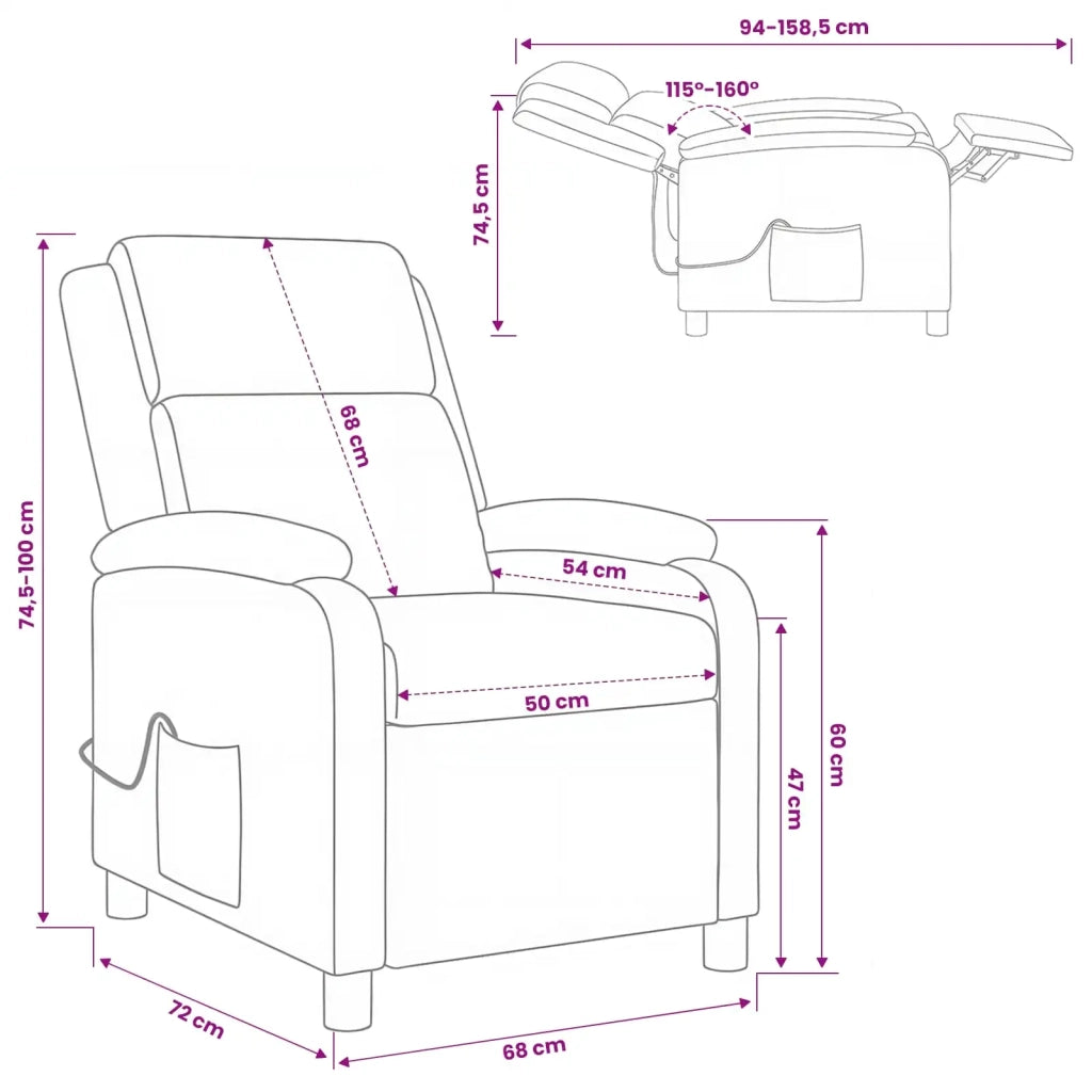 Poltrona Massaggiante Marrone Similpelle 42034863