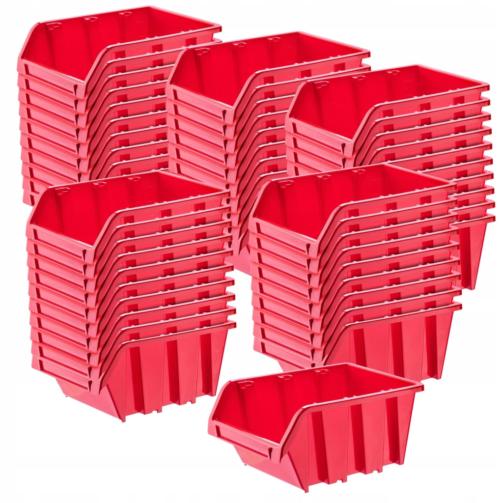 Set di 50 vassoi portaoggetti per officina KADAX, dimensioni 195x120 mm.