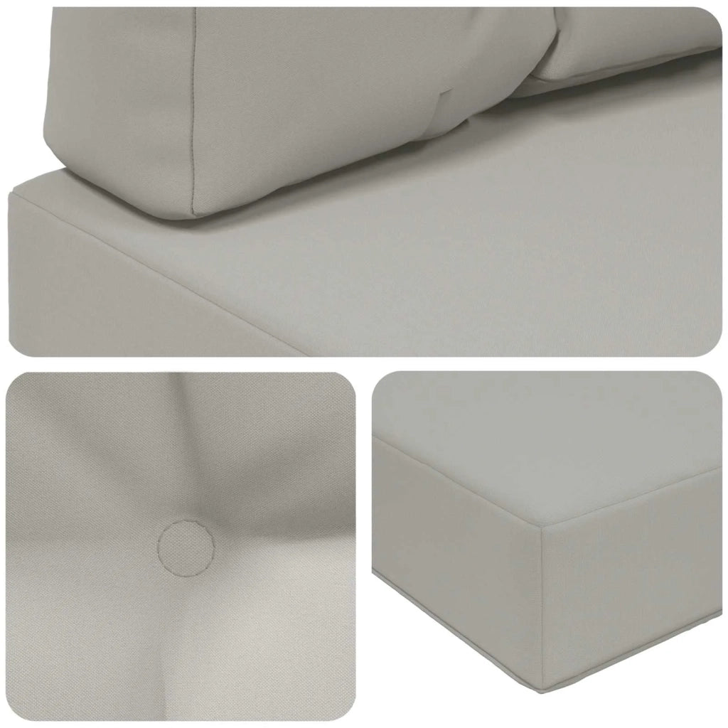 Cuscino per divano da esterno 3 pcs Grigio Poliestere 900881