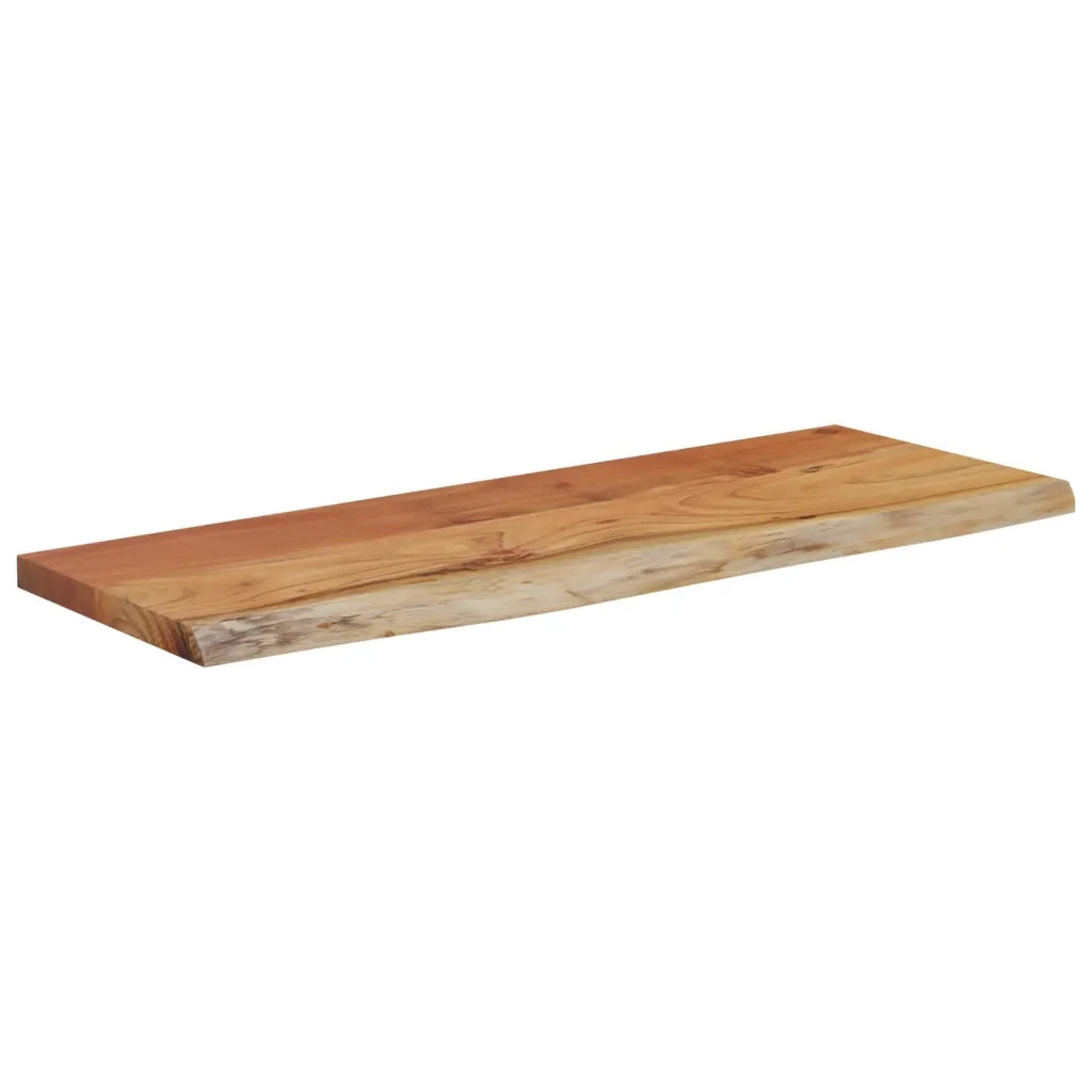 Mensola a Muro 80x30x2,5cm Rettangolare Legno Acacia Bordi Vivi 370238