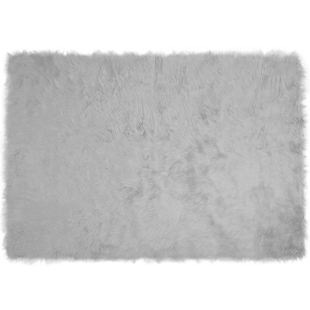 Tappeto in finta TAFALLA Grigio 120 x 170 cm Poliestere 42021526