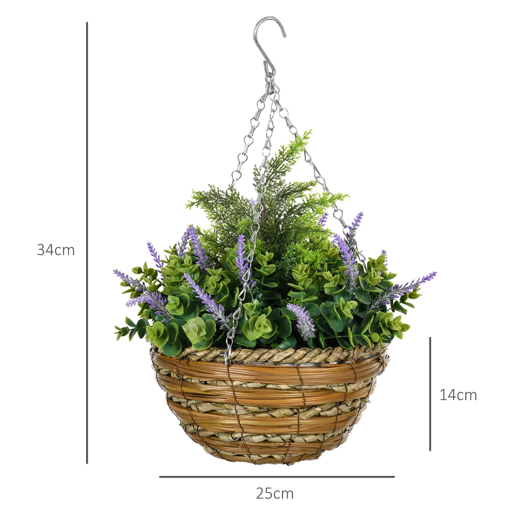 Vasi da fiore appesi artificiali Lisianthus ¨C Minimal ¨C Viola