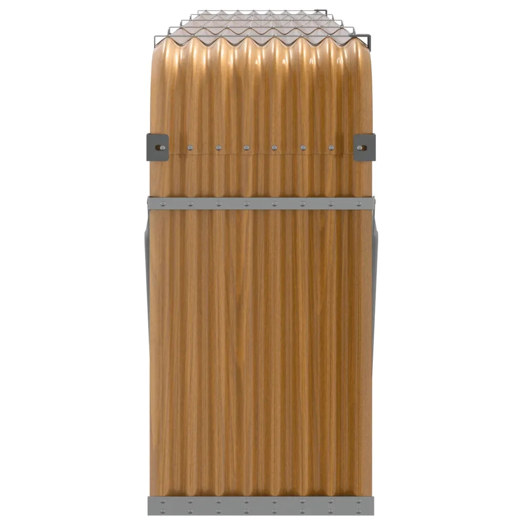 Portaceppi Effetto Legno 300x45x100 cm in Acciaio Zincato 364586
