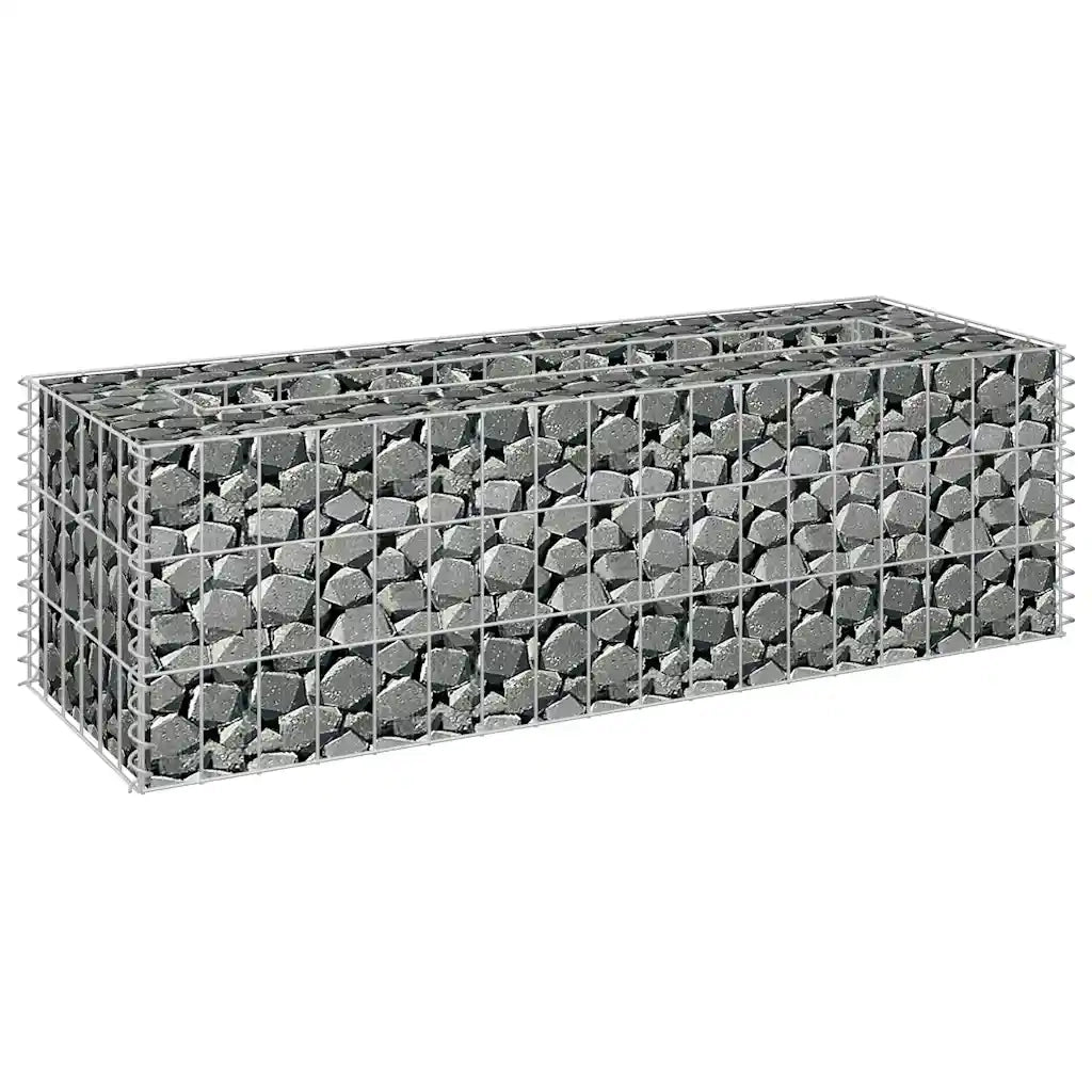 Gabbione Letto Rialzato in Acciaio Zincato 90x30x30 cm 145629
