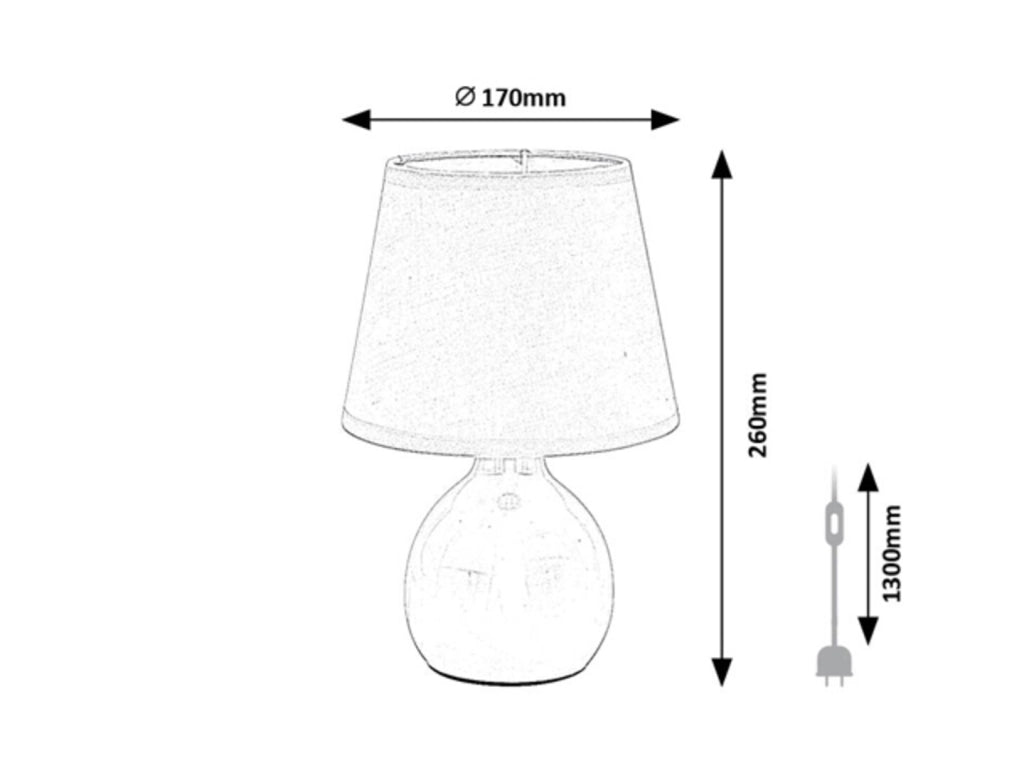Lampada da tavolo Ingrid rosa ceramica E14 Rabalux