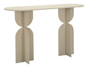 Consolle Dune cm 120x40x75,5 - Tavolo Consolle in Ferro Colore Cream - Design Moderno Scultoreo per Living Minimalista