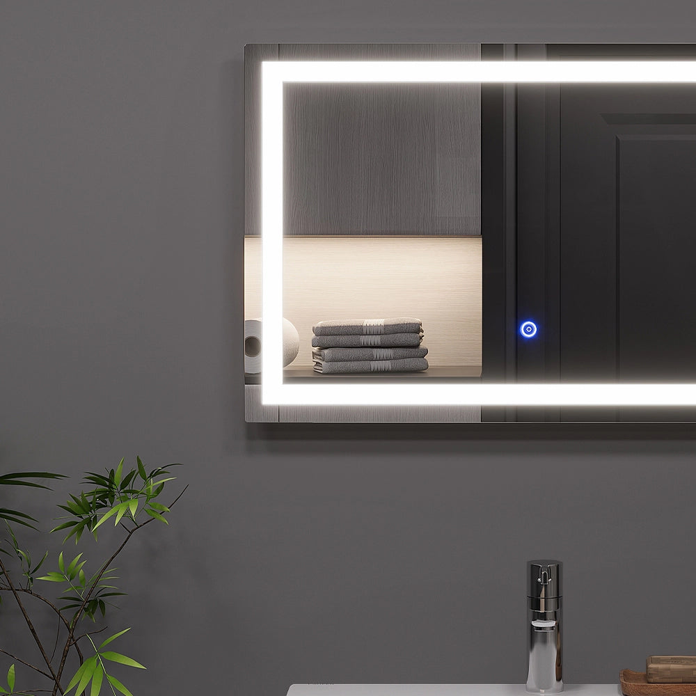 Vicco Specchio bagno Vetro 60 x 40 cm con illuminazione frontale